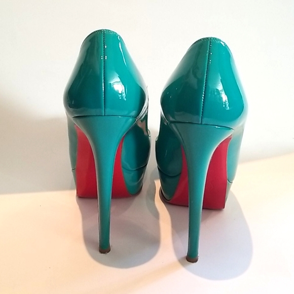 Christian Louboutin Banana 140 Patent Jade Sz 36 - Picture 3 of 7